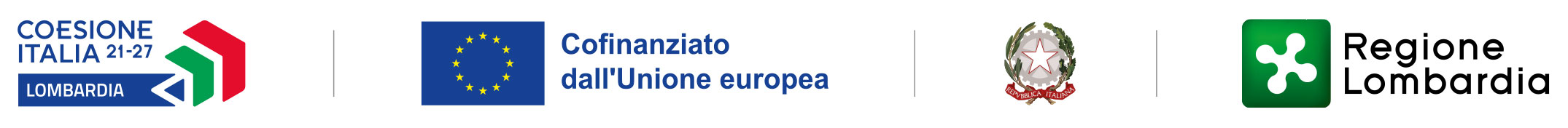 Coesione Italia 21-27 Lombardia - Cofinanziato dall'Unione Europea - Repubblica Italiana - Regione Lombardia